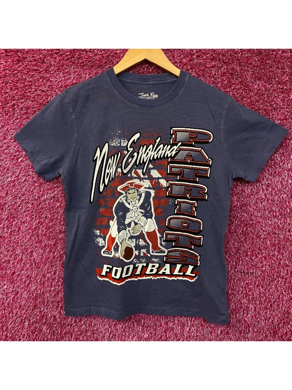 Junk Food Clothing New England Patriots Brick Vintage Style Women's Tee XS